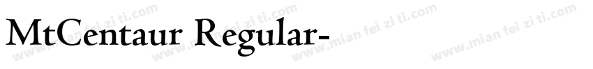 MtCentaur Regular字体转换